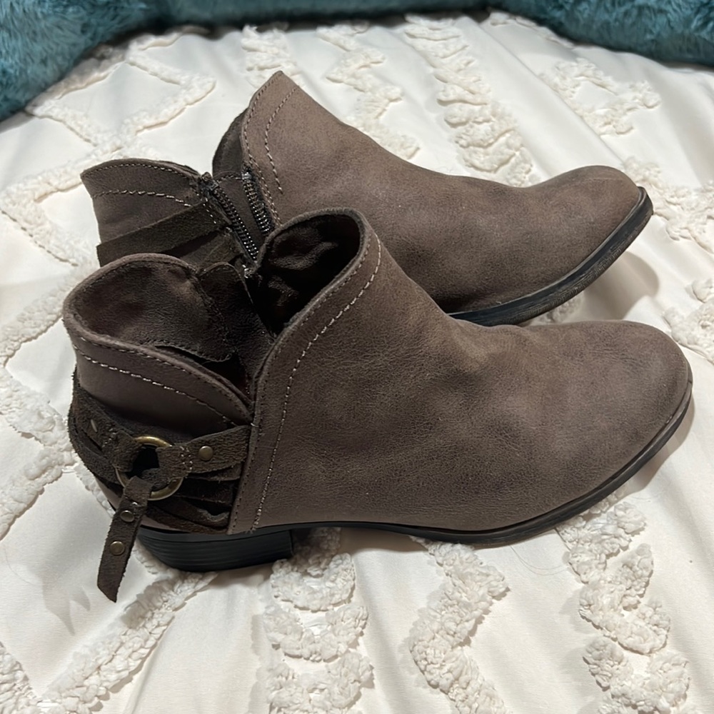Brown Suede Booties